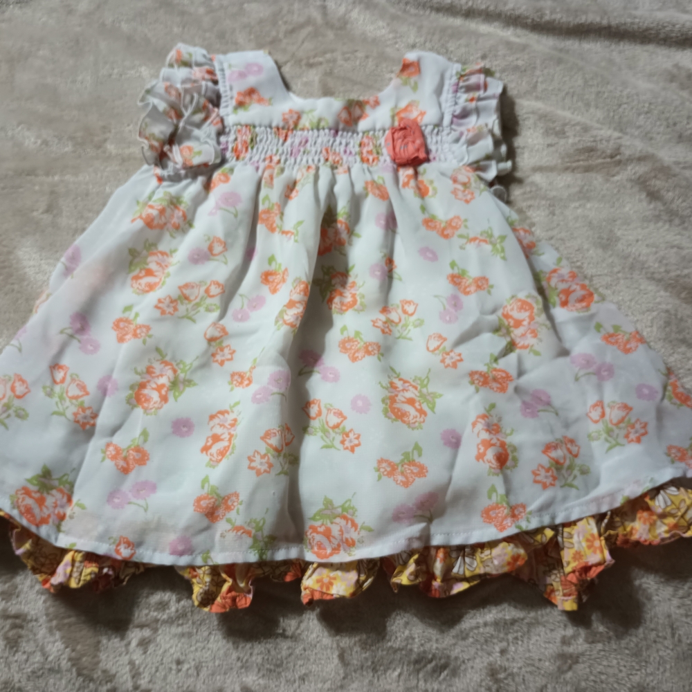 Matilda Jane White and Orange Floral Dress 18-24 Months